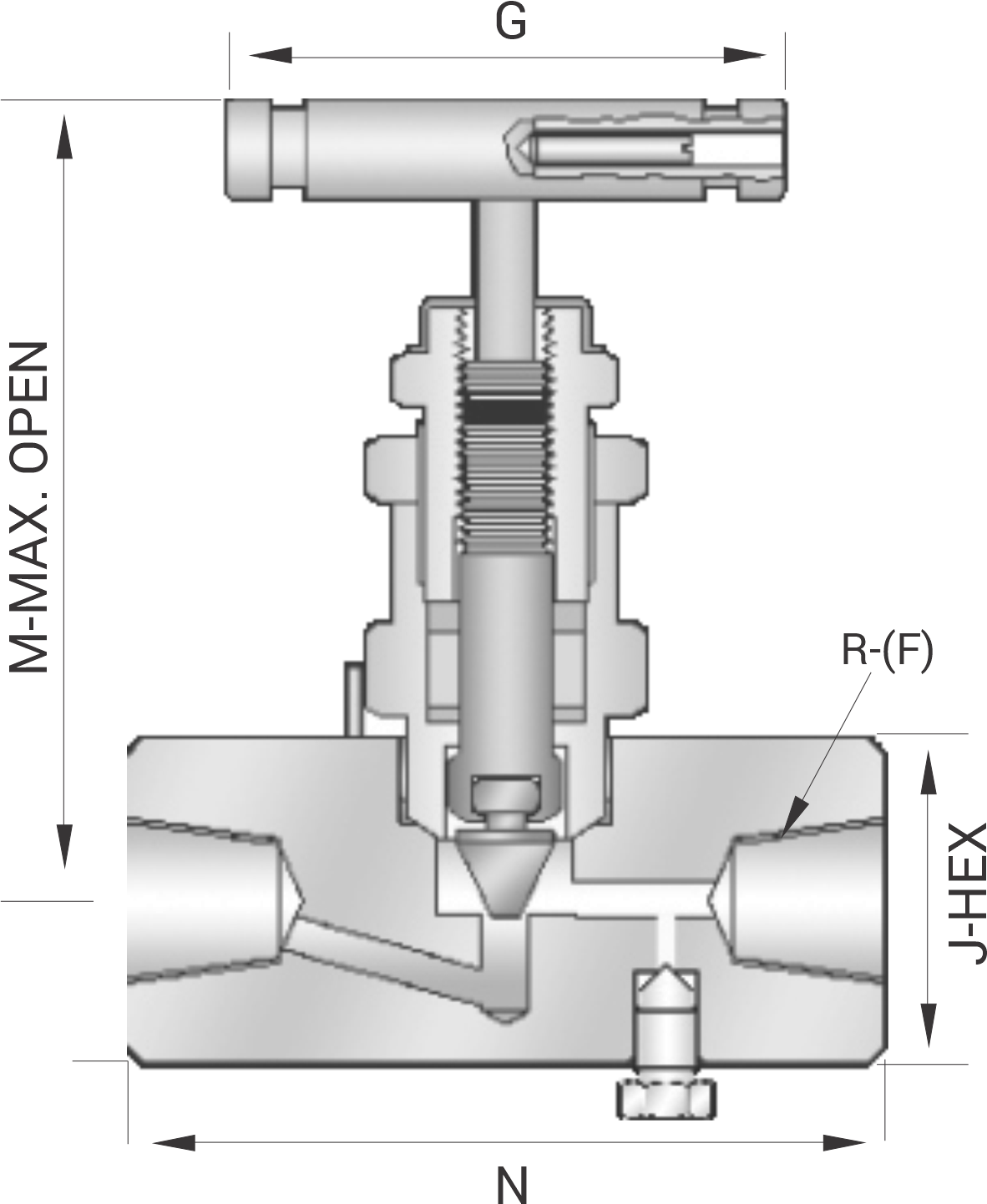 Hard Seat Block & Bleed Valve (Female x Female)
